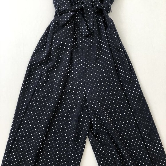Carolina Belle Romper Women's 2 Blue Polka Dot Toe Front Spaghetti Strap Size 2 - Picture 4 of 16